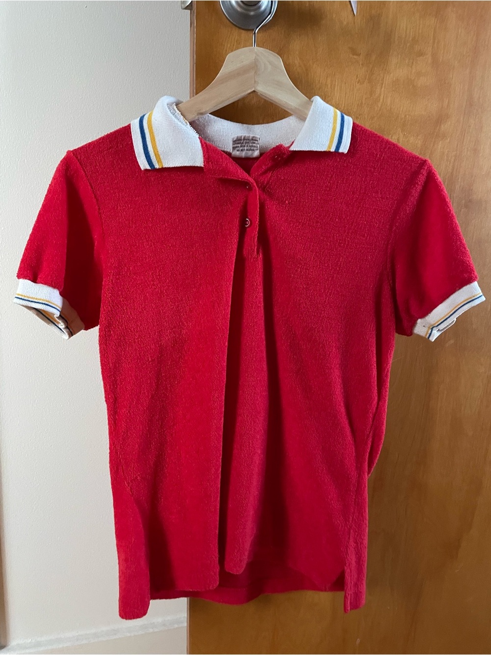 Vintage Terry Fabric Polo in Primary Colors